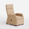 Handmatig verstelbare rotan relaxfauteuil voor buiten Sanremo Verkoop