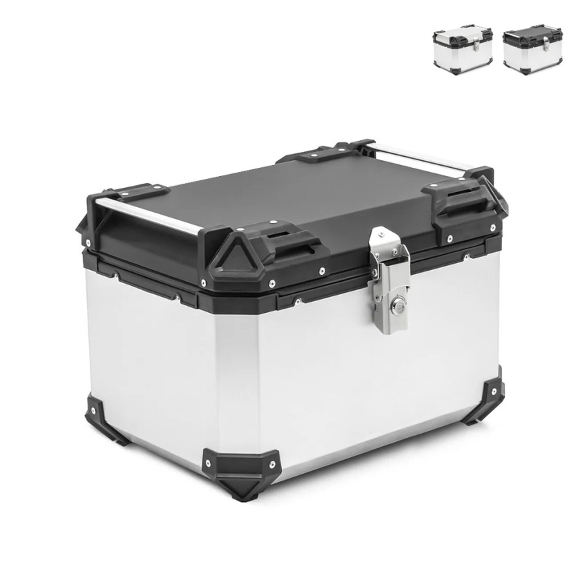 Universale aluminium motorkoffer 46 liter Voyager Aanbieding Universale aluminium motorkoffer 46 liter Voyager Aanbieding