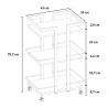 Verrijdbare trolley voor schoonheidsspecialist en kapper in goud metaal en marmer effect Mawi Catalogus