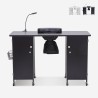 Manicuretafel met wielen, afzuiging en lamp in wit of zwart Talos Aanbieding