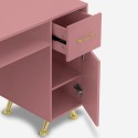 Manicuretafel hoekmodel met veel opbergruimte in wit of roze Dorys Karakteristieken