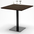 Vierkante salontafel 90x90 cm met centraal onderstel Horeca Aanbieding