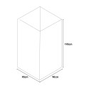 Vierkante douchecabine  90x90 cm zwart en transparant glas 6 mm Lion Korting