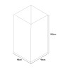 Vierkante douchecabine  90x90 cm zwart en transparant glas 6 mm Lion Korting
