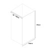Douchecabine met transparante 8 mm geharde glazen wand 100x190 cm Walk In Korting