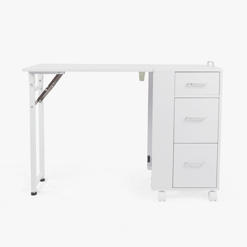 Ruimtebesparende opklapbare manicuretafel met wielen Nais Aanbieding Ruimtebesparende opklapbare manicuretafel met wielen Nais Aanbieding
