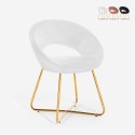 Fluwelen fauteuil stoel met gouden poten Wisel Aanbieding