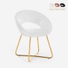 Fluwelen fauteuil stoel met gouden poten Wisel Aanbieding
