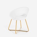 Fluwelen fauteuil stoel met gouden poten Wisel Karakteristieken