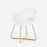 Fluwelen fauteuil stoel met gouden poten Wisel Karakteristieken