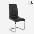 Elegante kunstleren stoel met hoge rugleuning Dudak Aanbieding
