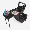 Make-up trolley make-up koffer met spiegel, tafel en verlichting Smarty Kortingen