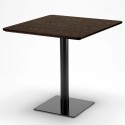 Horeca set met salontafel 90x90 cm en 4 stapelbare design stoelen Dustin 