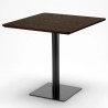 Horeca set met salontafel 90x90 cm en 4 stapelbare design stoelen Dustin 