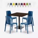 Horeca set met salontafel 90x90 cm en 4 stoelen Yanez Aanbieding