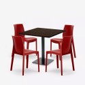Horeca set met salontafel 90x90 cm en 4 stoelen Jasper 