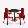 Horeca set met salontafel 90x90 cm en 4 stoelen Jasper 