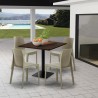 Horeca set met salontafel 90x90 cm en 4 stoelen Jasper 