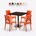 Horeca set met salontafel 90x90 cm en 4 stoelen Prince Aanbieding