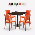 Horeca set met salontafel 90x90 cm en 4 stoelen Prince Aanbieding