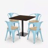 Horeca set met tafel 90x90 cm en 4 stoelen Dunmore Prijs