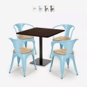Horeca set met tafel 90x90 cm en 4 stoelen Dunmore Verkoop