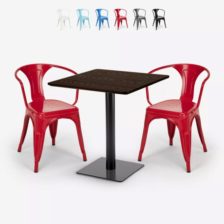 Horeca set met 2 stoelen en salontafel 70x70 cm Starter Afmetingen Horeca set met 2 stoelen en salontafel 70x70 cm Starter Afmetingen