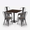 Horeca set met tafel 90x90 cm en 4 stoelen Edgar 