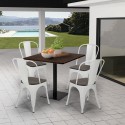 Horeca set met tafel 90x90 cm en 4 stoelen Edgar 