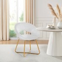Fluwelen fauteuil stoel met gouden poten Wisel Korting