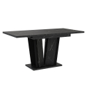 Uitschuifbare eettafel 120-160x80 cm zwarte marmerlook Doha 2 Verkoop