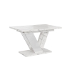 Uitschuifbare tafel 120-160x80 cm wit marmereffect Dubai Aanbod