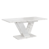 Uitschuifbare tafel 120-160x80 cm wit marmereffect Dubai Verkoop