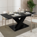 Uitschuifbare eettafel voor 8 personen in zwart marmereffect Bronx Aanbieding
