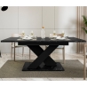 Uitschuifbare eettafel voor 8 personen in zwart marmereffect Bronx Korting