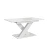 Uitschuifbare tafel 140-180 cm met wit marmereffect en modern design Bronx Aanbod