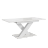 Uitschuifbare tafel 140-180 cm met wit marmereffect en modern design Bronx Verkoop