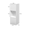 Witte boekenkast met 3 vakken 33,2x30x96,4 cm Ika 6 Kortingen