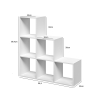 Witte modern design wandboekenkast met kubusvakken Ika 1 Korting