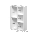 Witte boekenkast met 5 moderne kubusvormige vakken 50x25x80 cm Ika 3 Korting