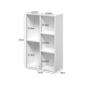 Witte boekenkast met 5 moderne kubusvormige vakken 50x25x80 cm Ika 3 Korting