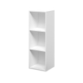 Lage witte houten boekenkast met 3 vakken 33,2x30x96,4 cm Ika 4 Aanbieding