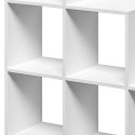 Witte modern design wandboekenkast met kubusvakken Ika 1 Aanbod