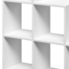 Witte modern design wandboekenkast met kubusvakken Ika 1 Aanbod