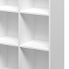 Moderne witte boekenkast met 6 kubusvormige vakken 65x30x97 cm Ika 2 Aanbod