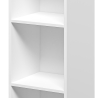 Lage witte houten boekenkast met 3 vakken 33,2x30x96,4 cm Ika 4 Aanbod