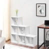 Witte modern design wandboekenkast met kubusvakken Ika 1 Aanbieding