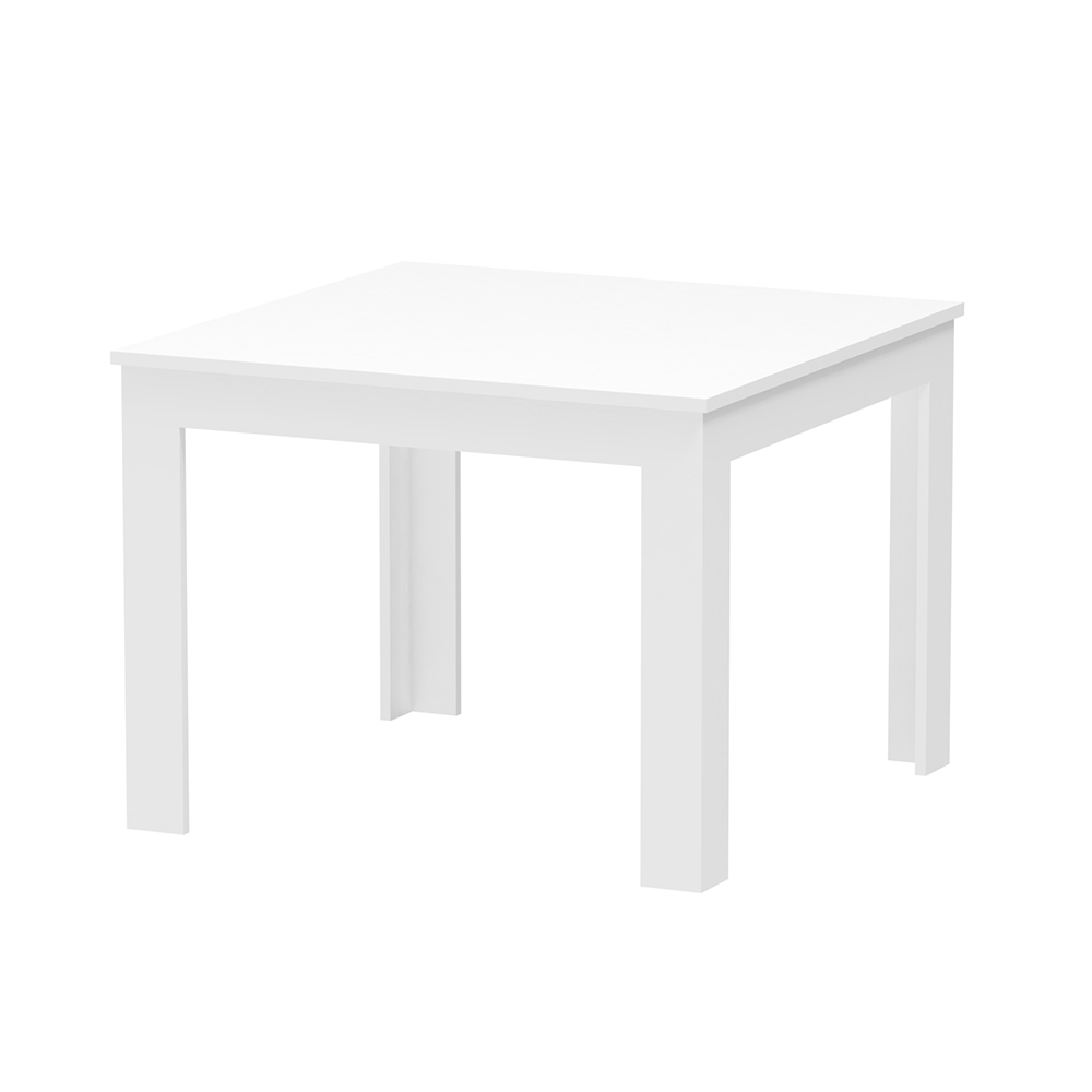 Witte Vierkante Eettafel 80x80cm Moderne Ontwerp Ika 8