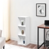 Lage witte houten boekenkast met 3 vakken 33,2x30x96,4 cm Ika 4 Verkoop