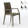 Stoelen fauteuil met armleuningen van Polyrattan Grand Soleil Bistrot Arm